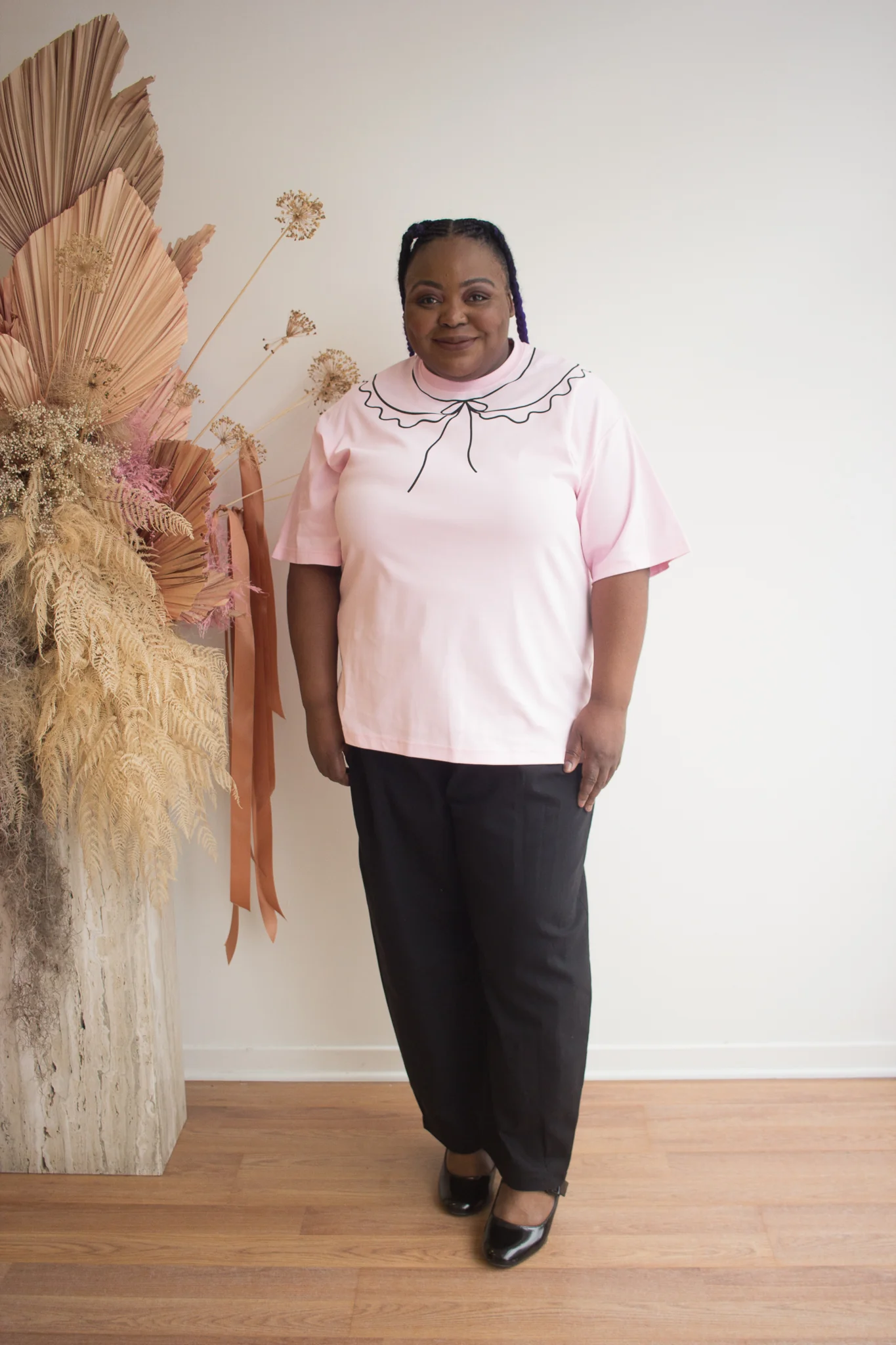 Eliza Faulkner Trompe L'Oeil Tee - Pink (In Store) - Image 3