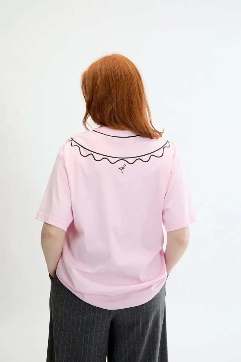 Eliza Faulkner Trompe L'Oeil Tee - Pink (In Store) - Image 7