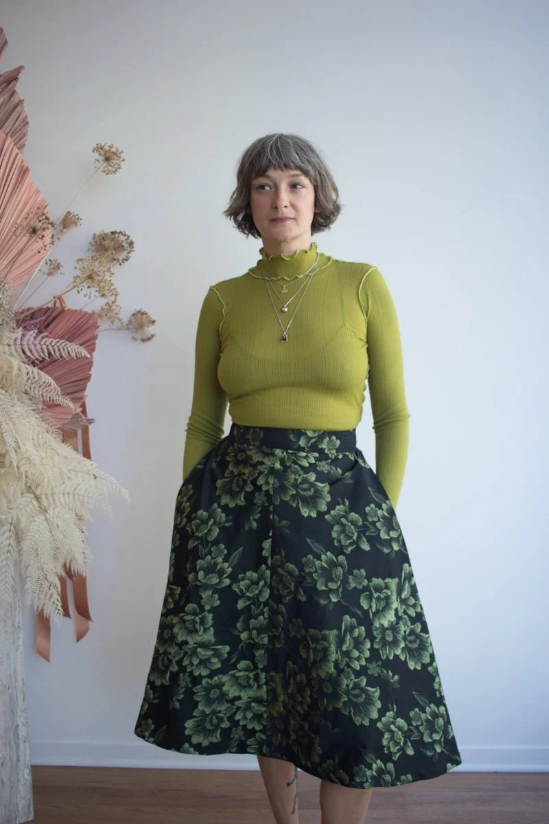 Eliza Faulkner Winnie Skirt - Green Floral (In-Store) - Image 3