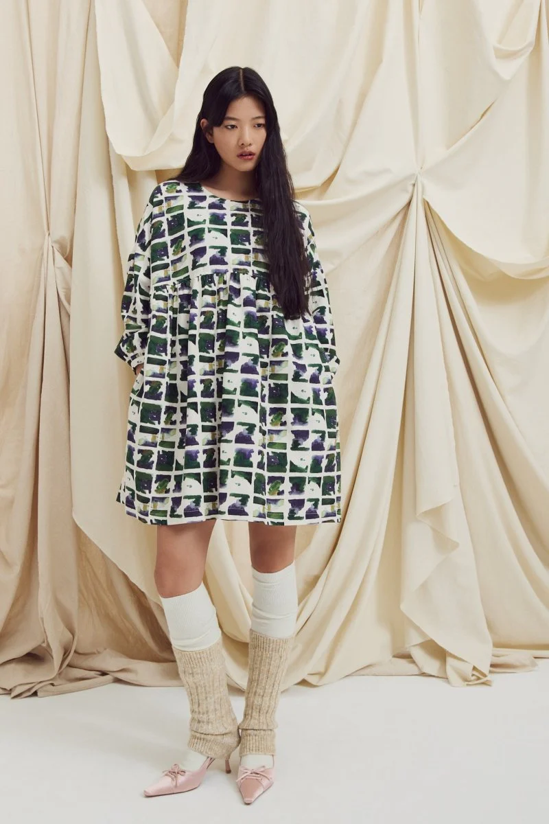 Eve Gravel Arty Dress - Earth or Chess Line (Online Exclusive) - Image 5