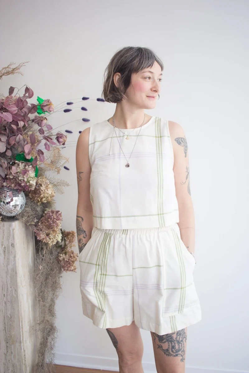 Eve Gravel Henderson Top - Summer Tartan (In-Store) - Image 2