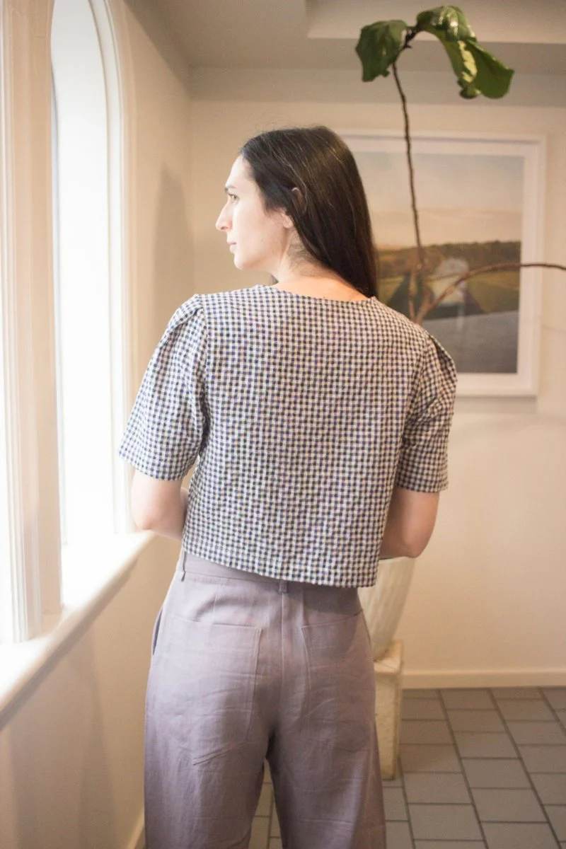 Eve Gravel Elpha Top - Blue/Mauve or Green/Yellow (Online Exclusive) - Image 3