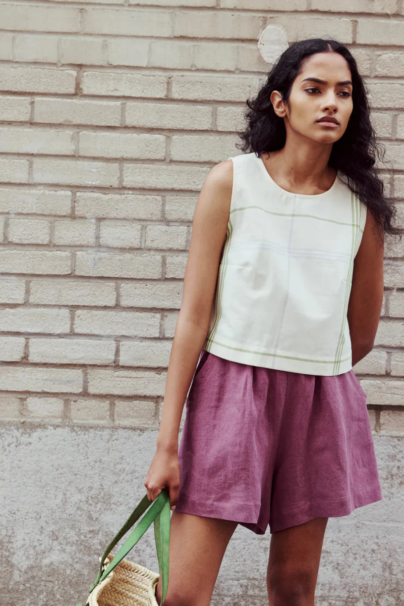 Eve Gravel Henderson Top - Summer Tartan (In-Store) - Image 6