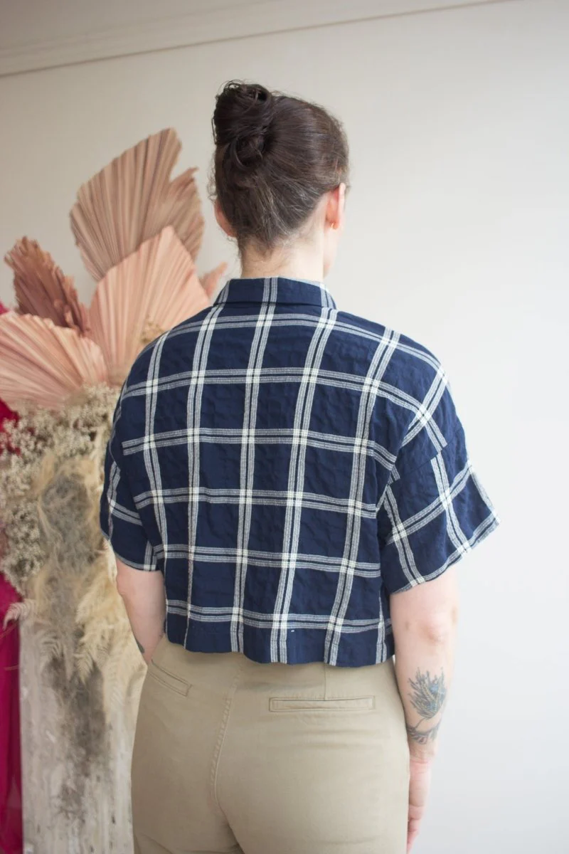Eve Gravel Jetta Top - Khaki/Cream or Navy/Cream (Online Exclusive) - Image 3
