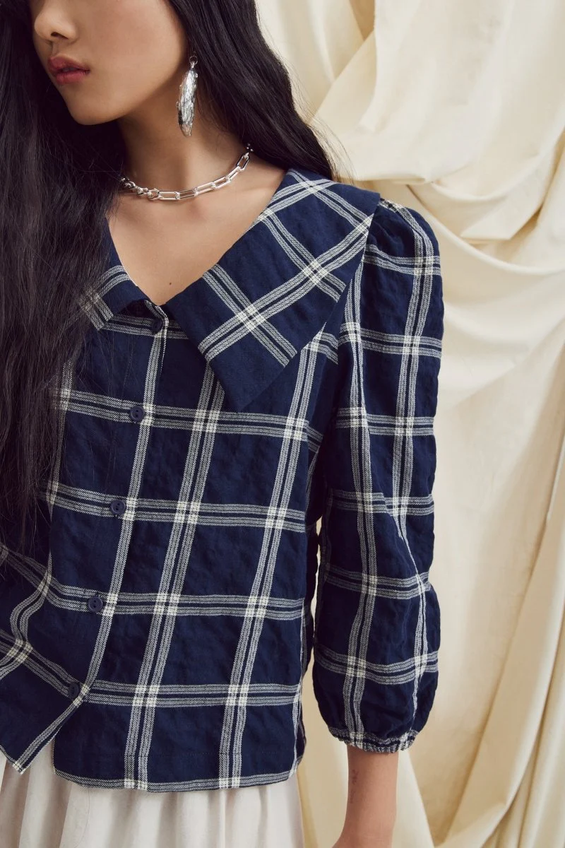 Eve Gravel Lucila Top - Navy/Cream (In-Store) - Image 22
