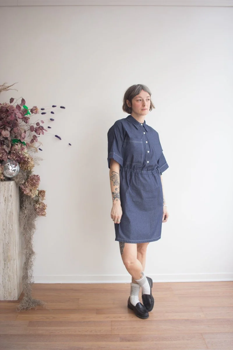 Eve Gravel Phoebe Dress - Light or Dark Denim (Online Exclusive) - Image 3