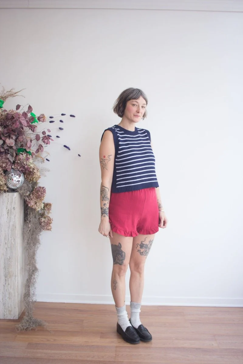 Eve Gravel Poppy Knit Top - Various Colours (Online Exclusive) - Image 5