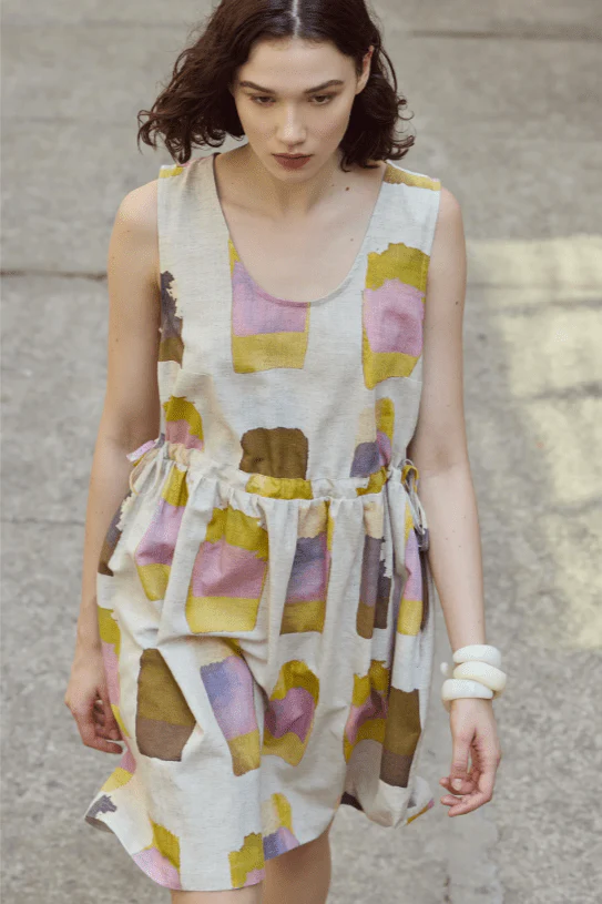 Eve Gravel Sam Dress - Blue/Gold or Yellow/Gold (Pre-Order) - Image 5