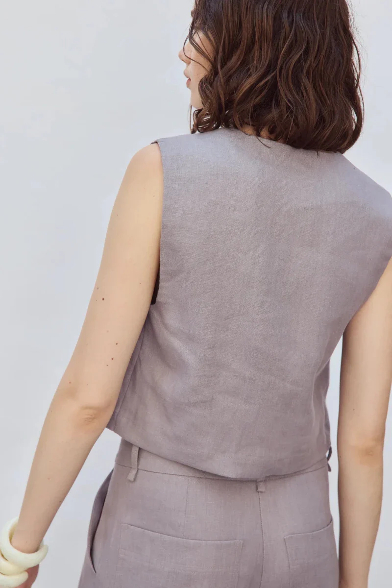 Eve Gravel Saxon Vest - Various Colours (Online Exclusive) - Image 8