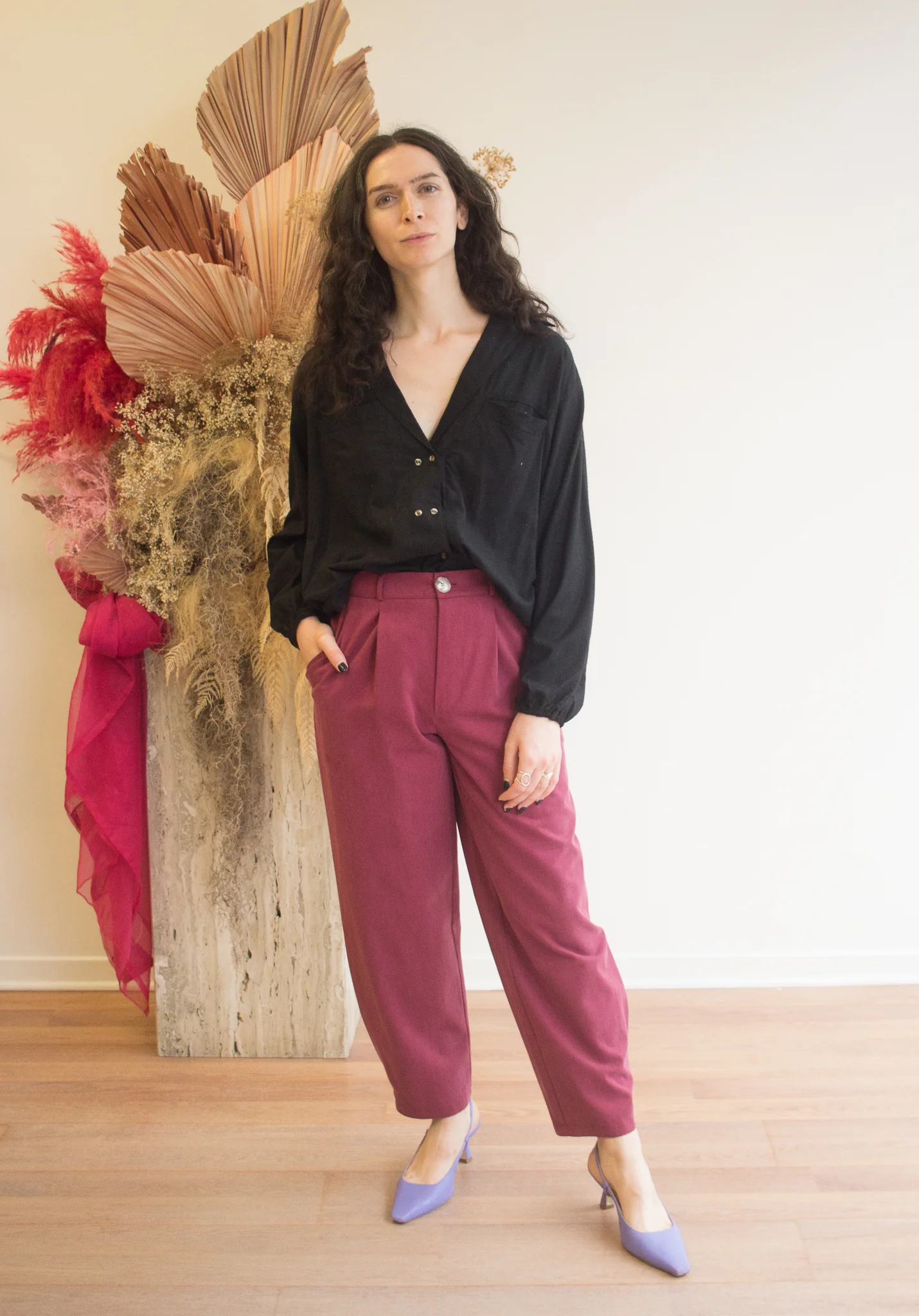 Rightful Owner Tucked Trouser (Merlot)