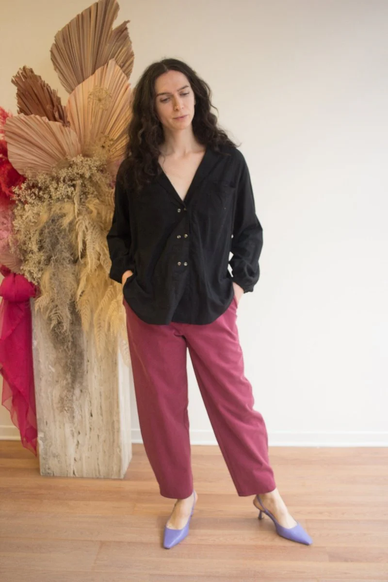 Rightful Owner Tucked Trouser (Merlot) - Image 2