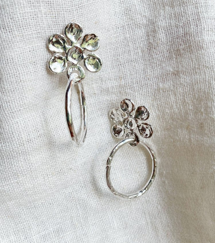 Hawkly Blossom Earrings (Silver or Bronze) - Image 5