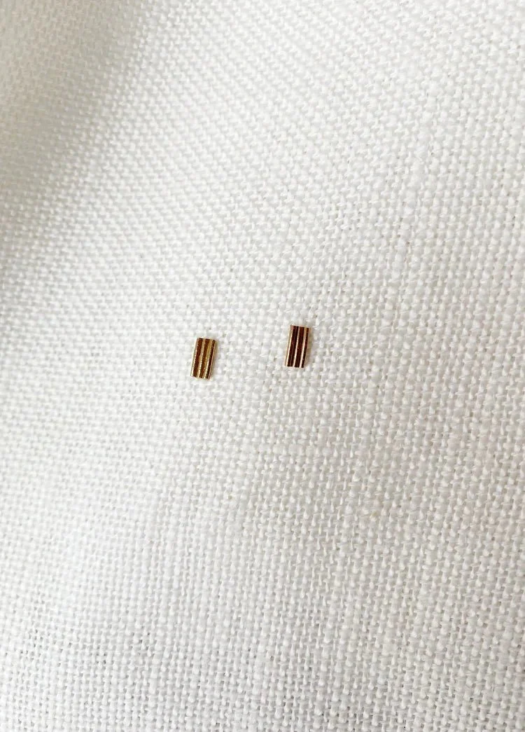 Hawkly Linear Mini Studs (Bronze or Silver) - Image 2