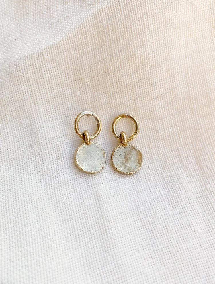 Hawkly Medallion Earrings (Bronze or Silver) - Image 2