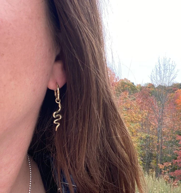 Hawkly Serpent Mini Hoop Earrings - Image 3