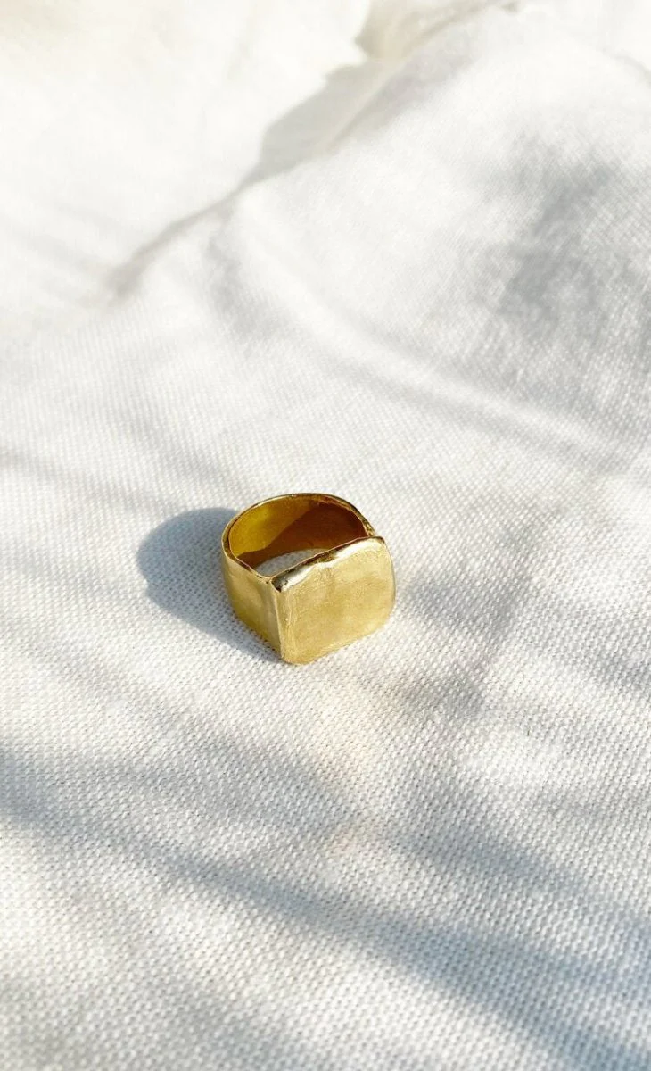 Hawkly Square Signet Ring (Bronze)