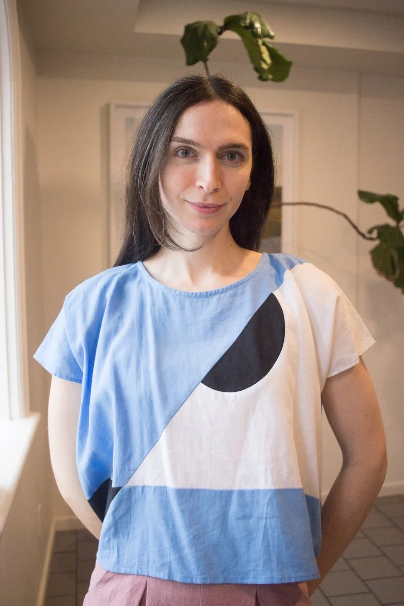 Jennifer Glasgow Kamira Top (Sky Blue)