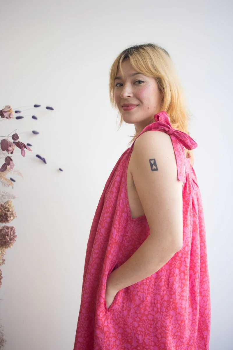 Kate Austin Designs Maxi Mimi Dress (Pink/Red Jasmine) - Image 2