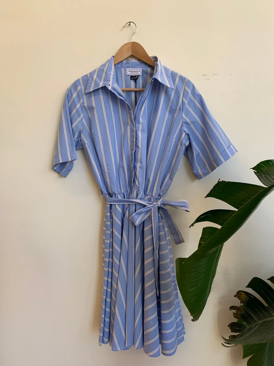 Marigold Nolana Dress (Big Blue Stripe) - Image 3