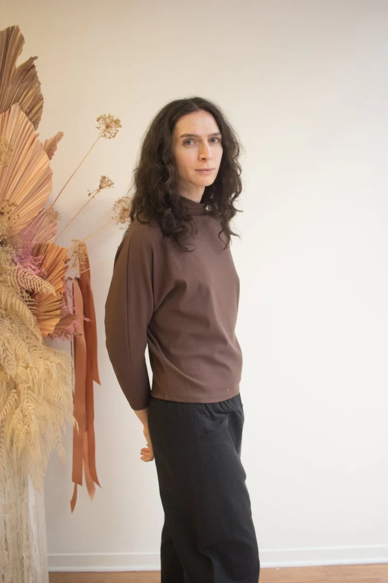 Meg Batwing Skinny Top (Coco) - Image 7