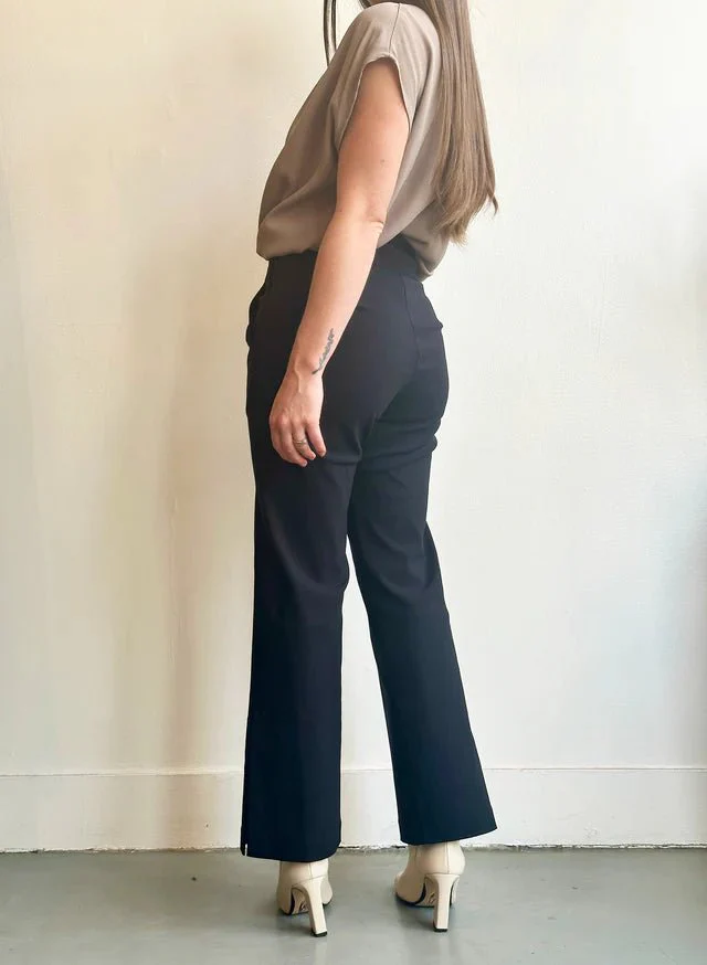 Meg Big Slit Pants (Black) - Image 11