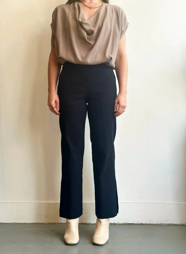 Meg Big Slit Pants (Black) - Image 12