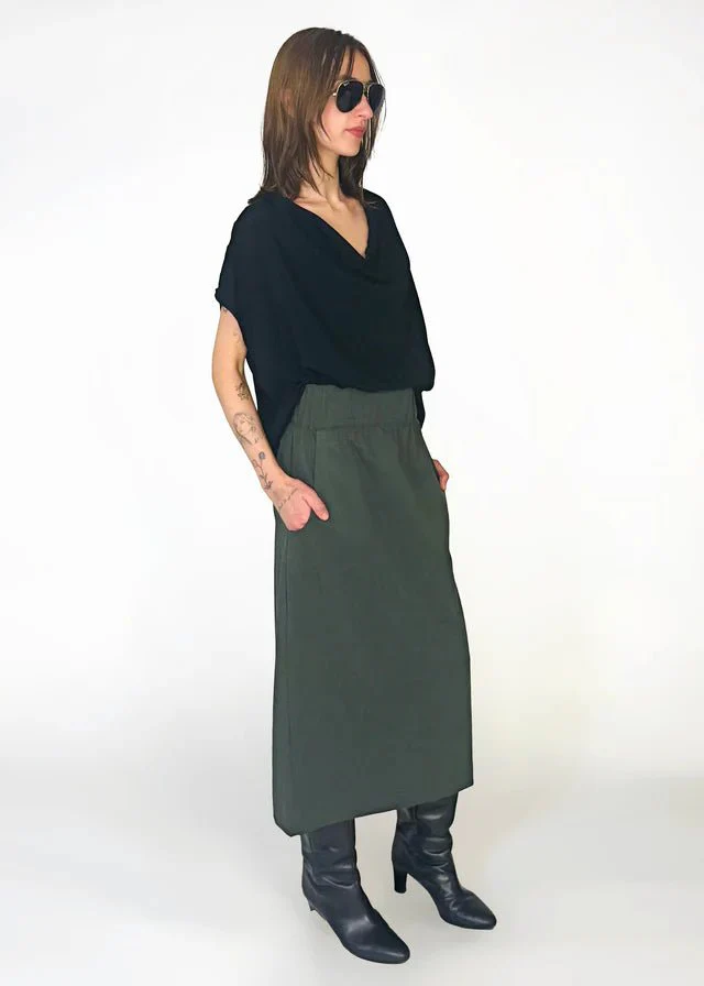 Meg Cowl Top (Black) - Image 11