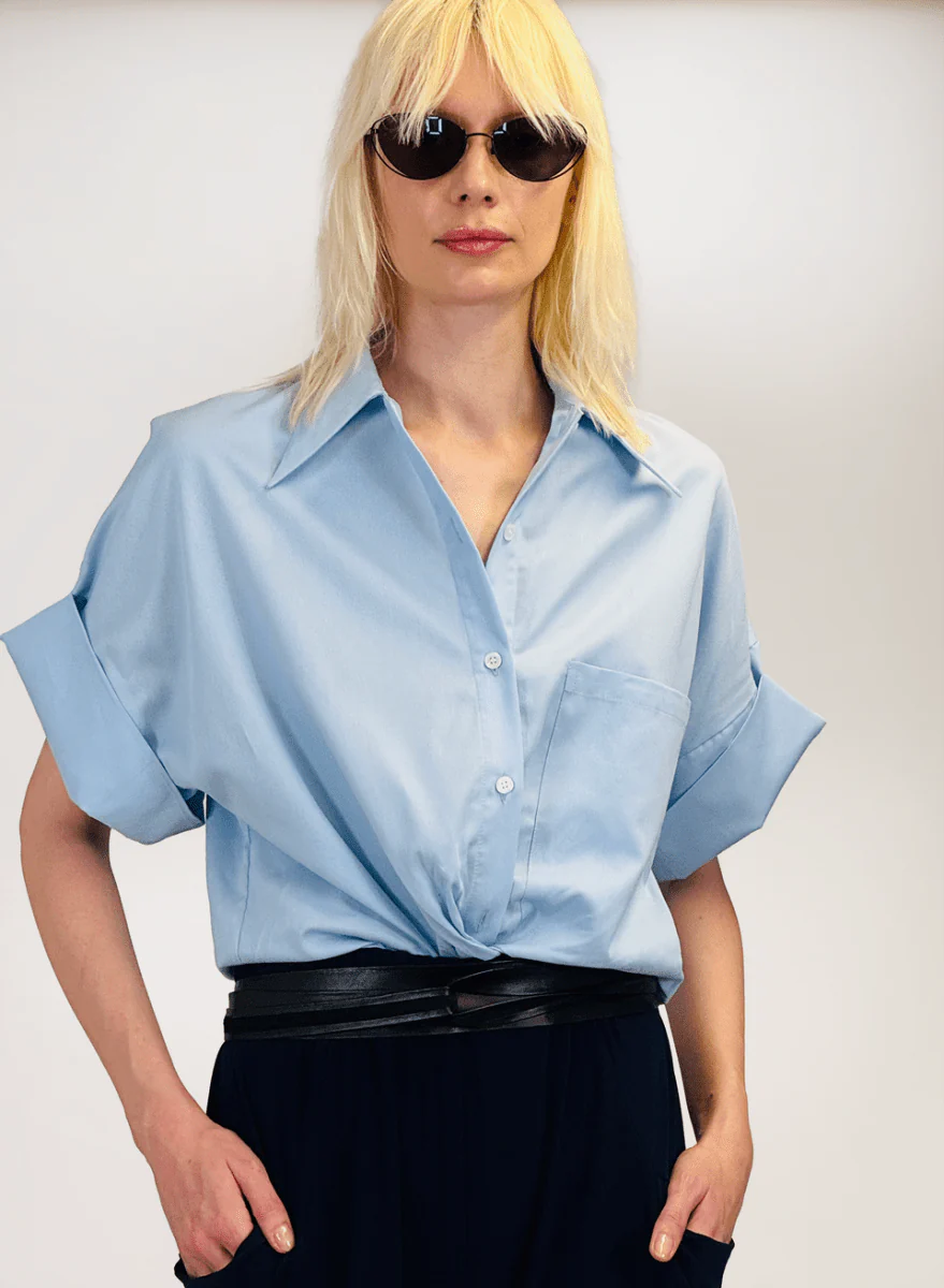 Meg Petite Chemise (Blue) - Image 4