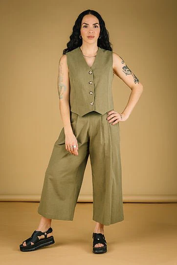 Mercedes Morin Paloma Pants (7/8 Khaki) - Image 11