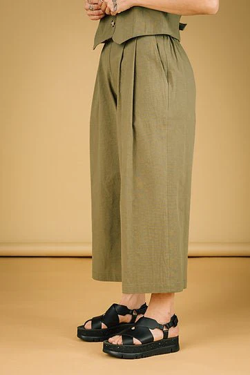 Mercedes Morin Paloma Pants (7/8 Khaki) - Image 9