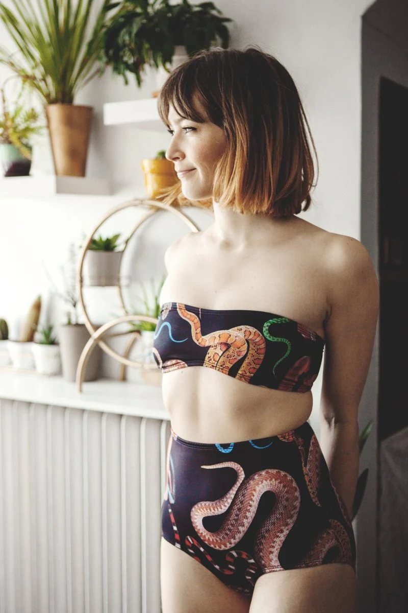 Minnow Bathers Rattlesnake Bandeau (Snake Print) - Image 4