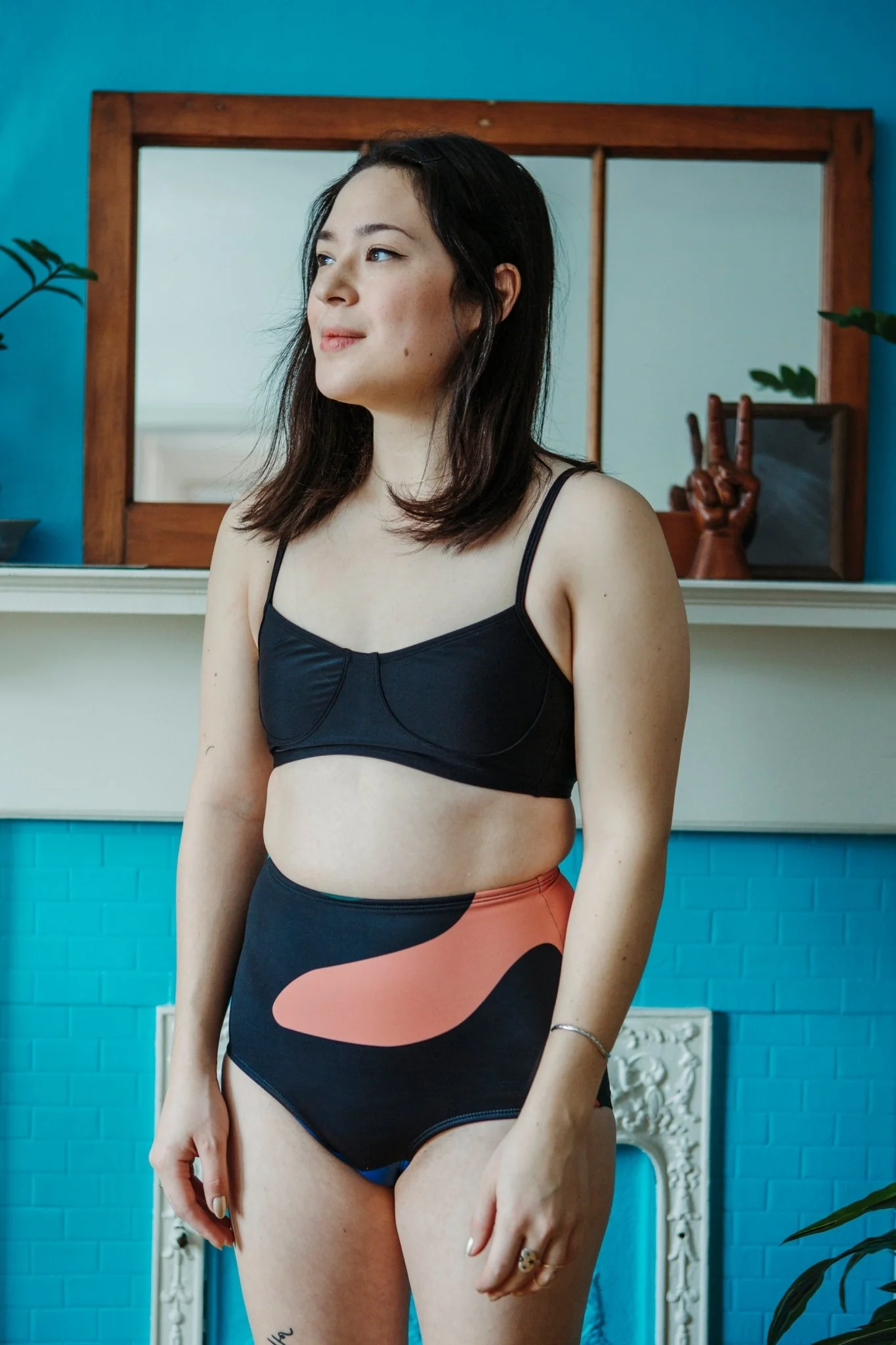 Minnow Bathers Shell Top (Black)