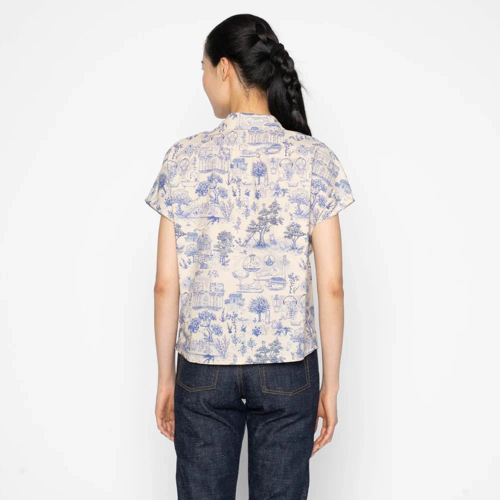 Naked & Famous Billie Linen Shirt (Blue Cats) - Image 10