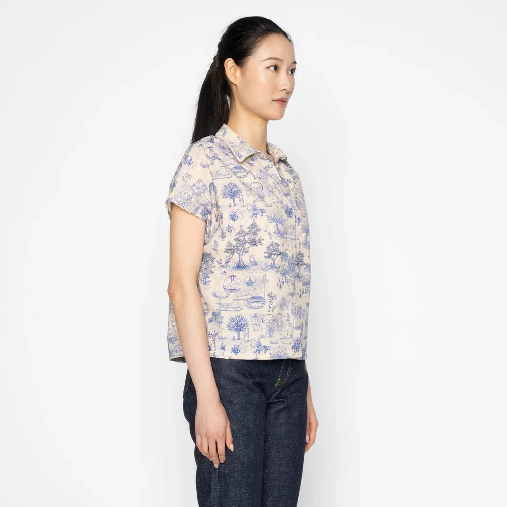 Naked & Famous Billie Linen Shirt (Blue Cats) - Image 9