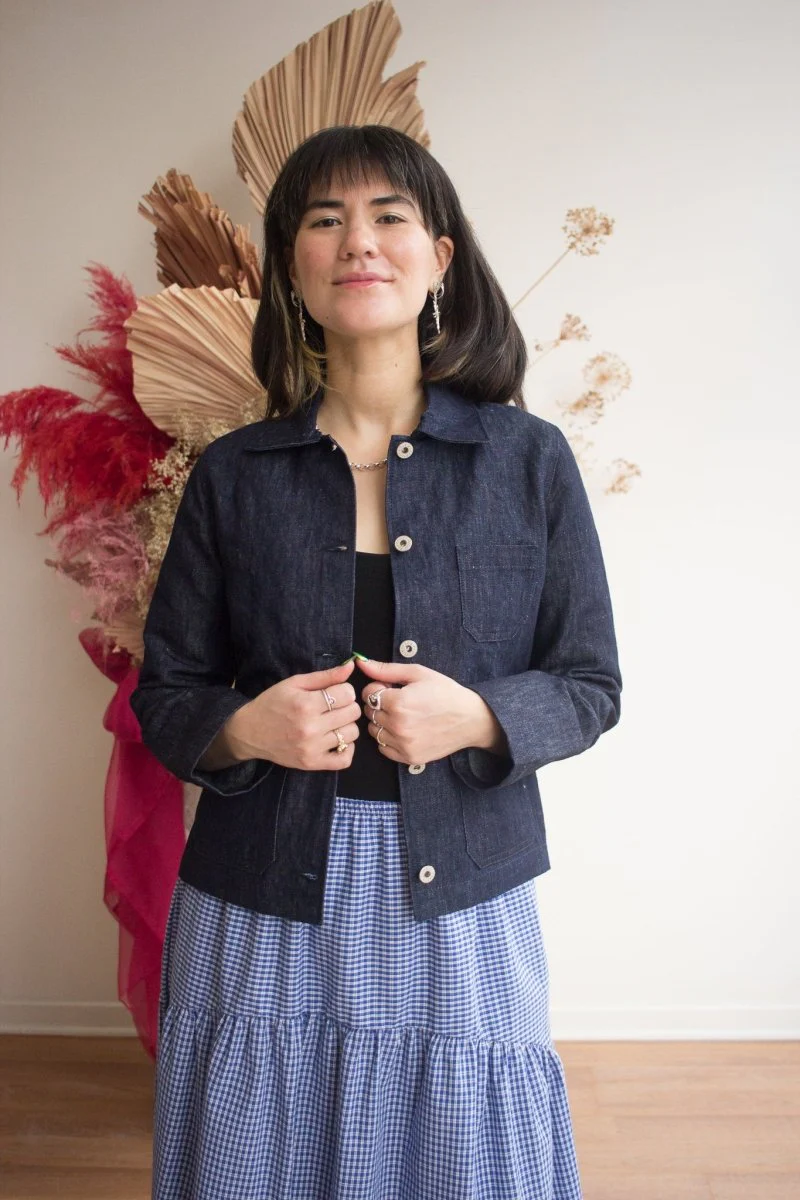Naked & Famous Gracie Jacket (Linen Blend Denim)