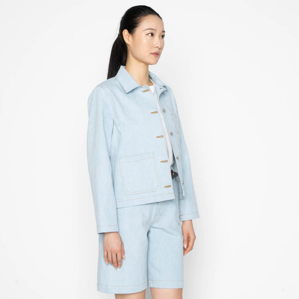 Naked & Famous Gracie Jacket (Secret Agent Bleach Denim) - Image 2
