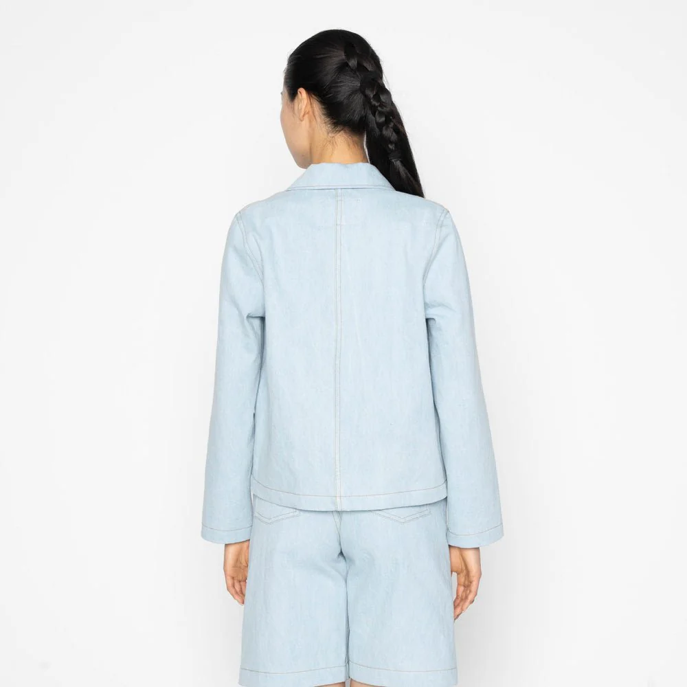 Naked & Famous Gracie Jacket (Secret Agent Bleach Denim) - Image 3