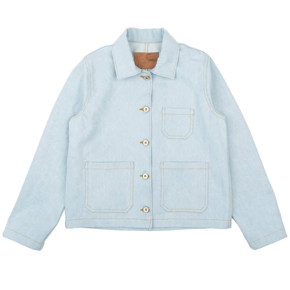 Naked & Famous Gracie Jacket (Secret Agent Bleach Denim) - Image 6