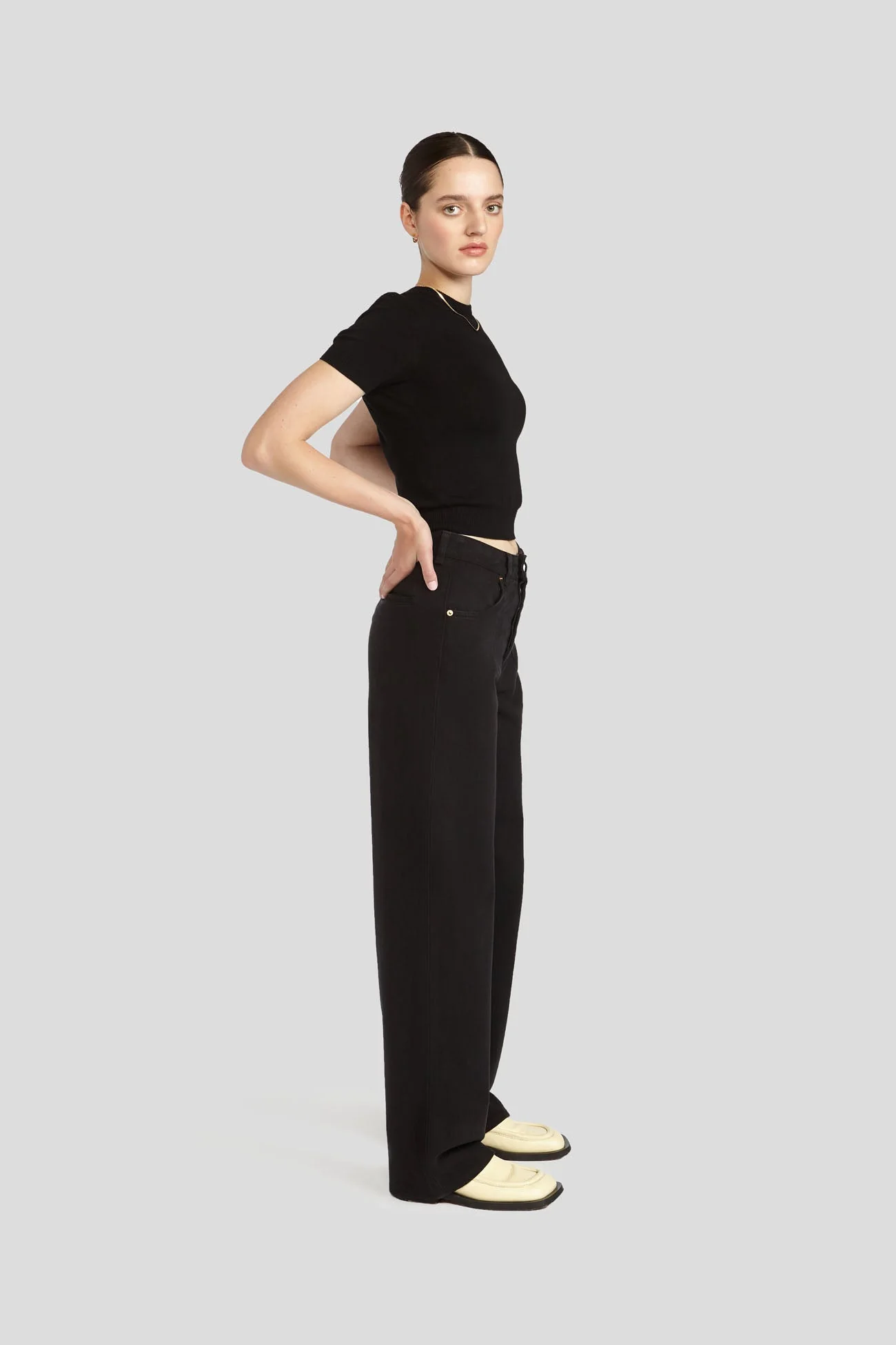 Decade Studio Noel Trouser - Black or Espresso (Online Exclusive) - Image 3