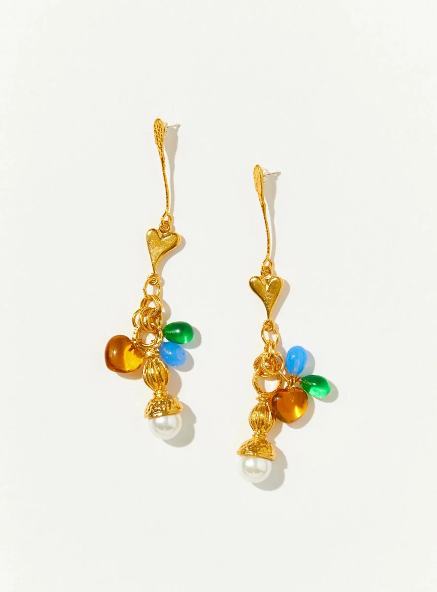 Par Ici Fête Earrings - Gold or Rhodium (In-Store) - Image 3