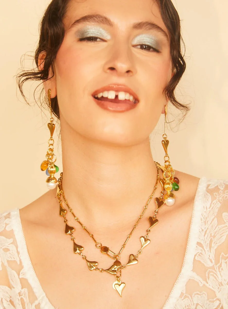 Par Ici Fête Earrings - Gold or Rhodium (In-Store) - Image 6