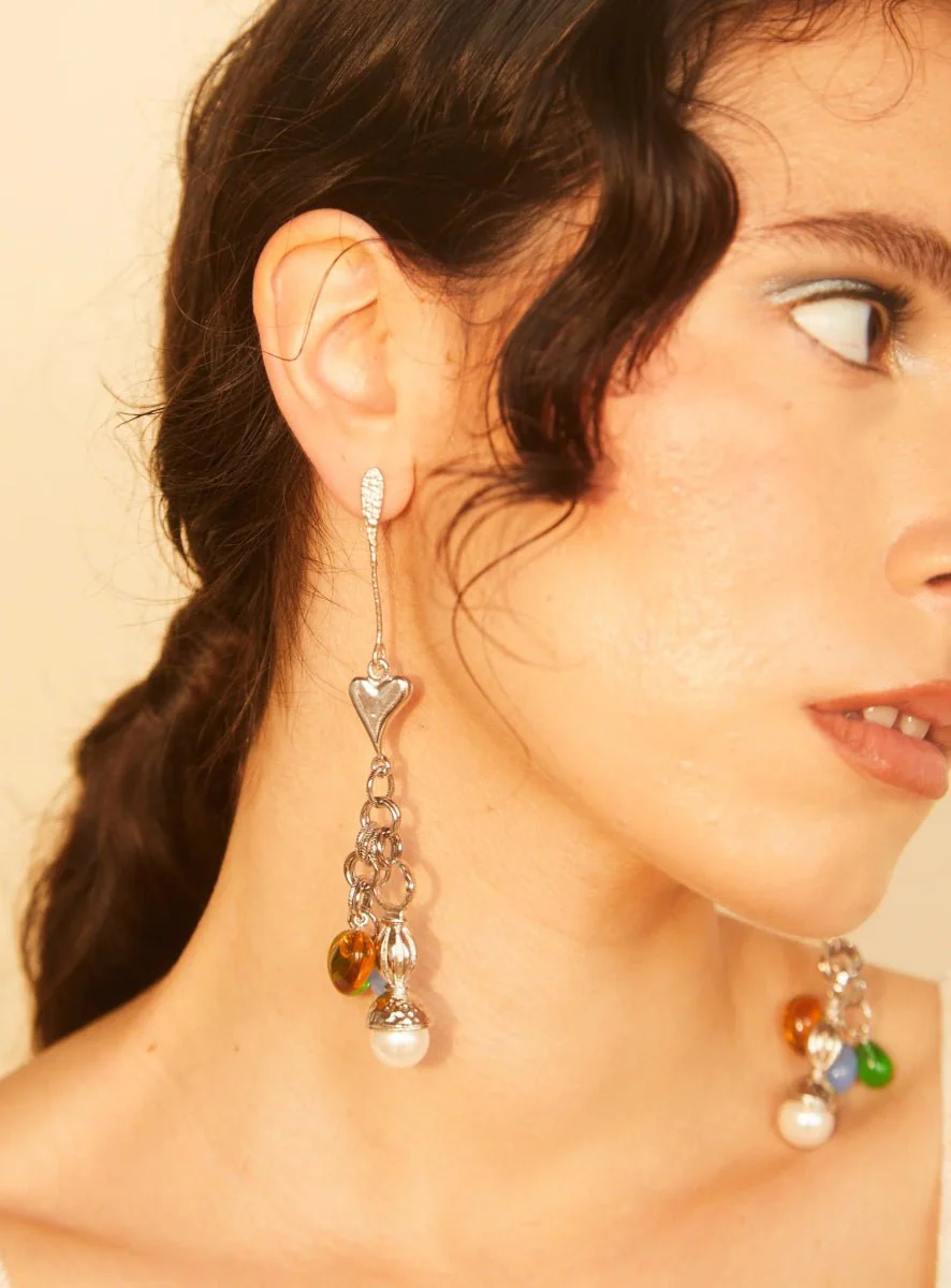 Par Ici Fête Earrings - Gold or Rhodium (In-Store) - Image 8