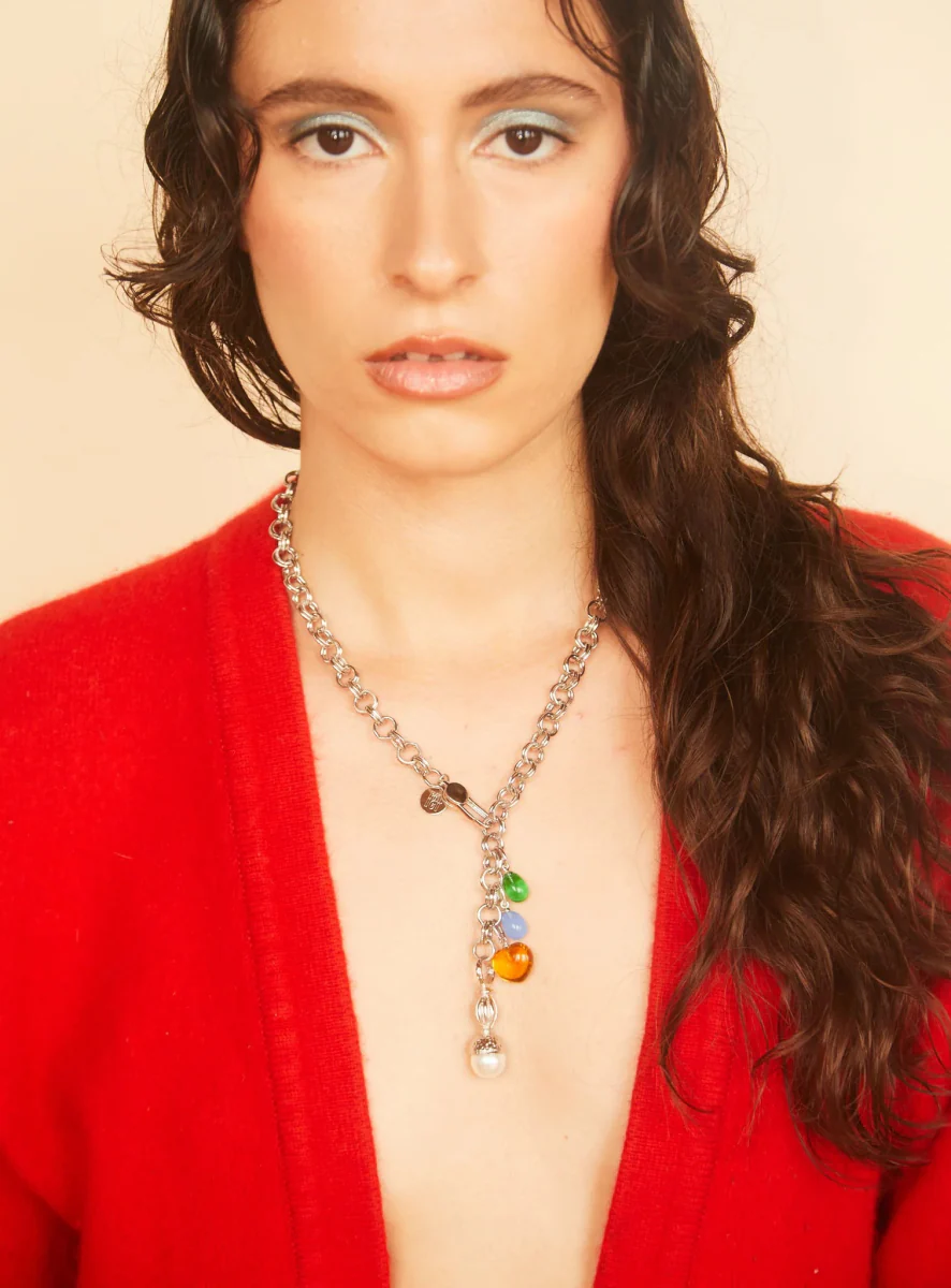 Par Ici Fête Necklace - Gold or Rhodium (Online Exclusive) - Image 6