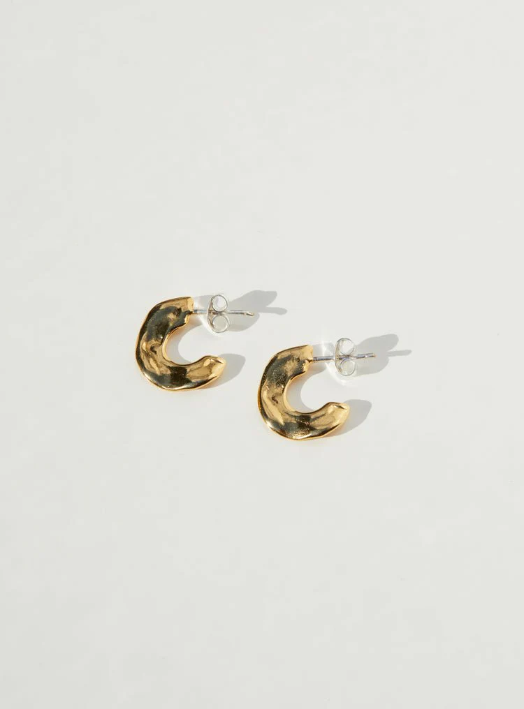 Par Ici Mini Disc Studs - Gold or Silver (In-Store) - Image 3