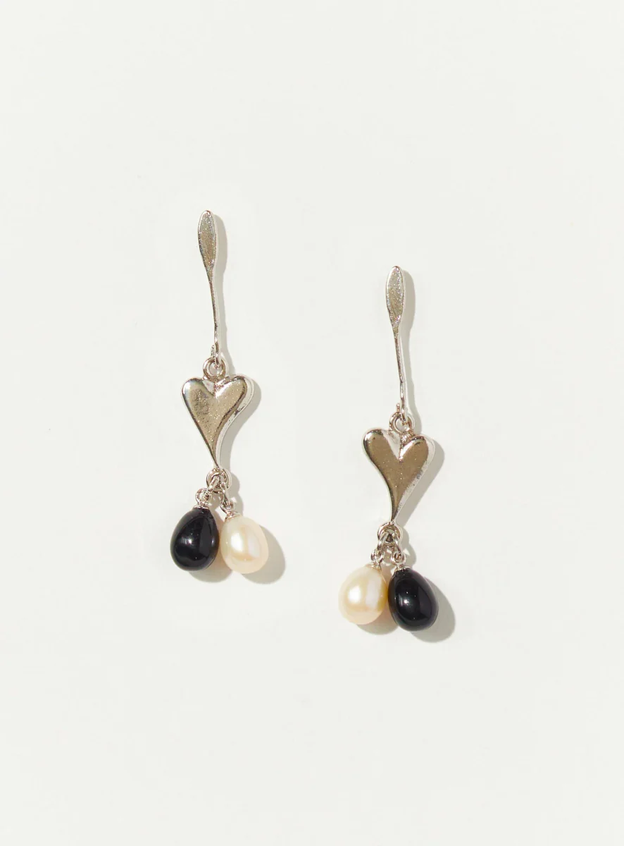 Par Ici Queen of Hearts Earrings - Gold or Rhodium (In-Store) - Image 6