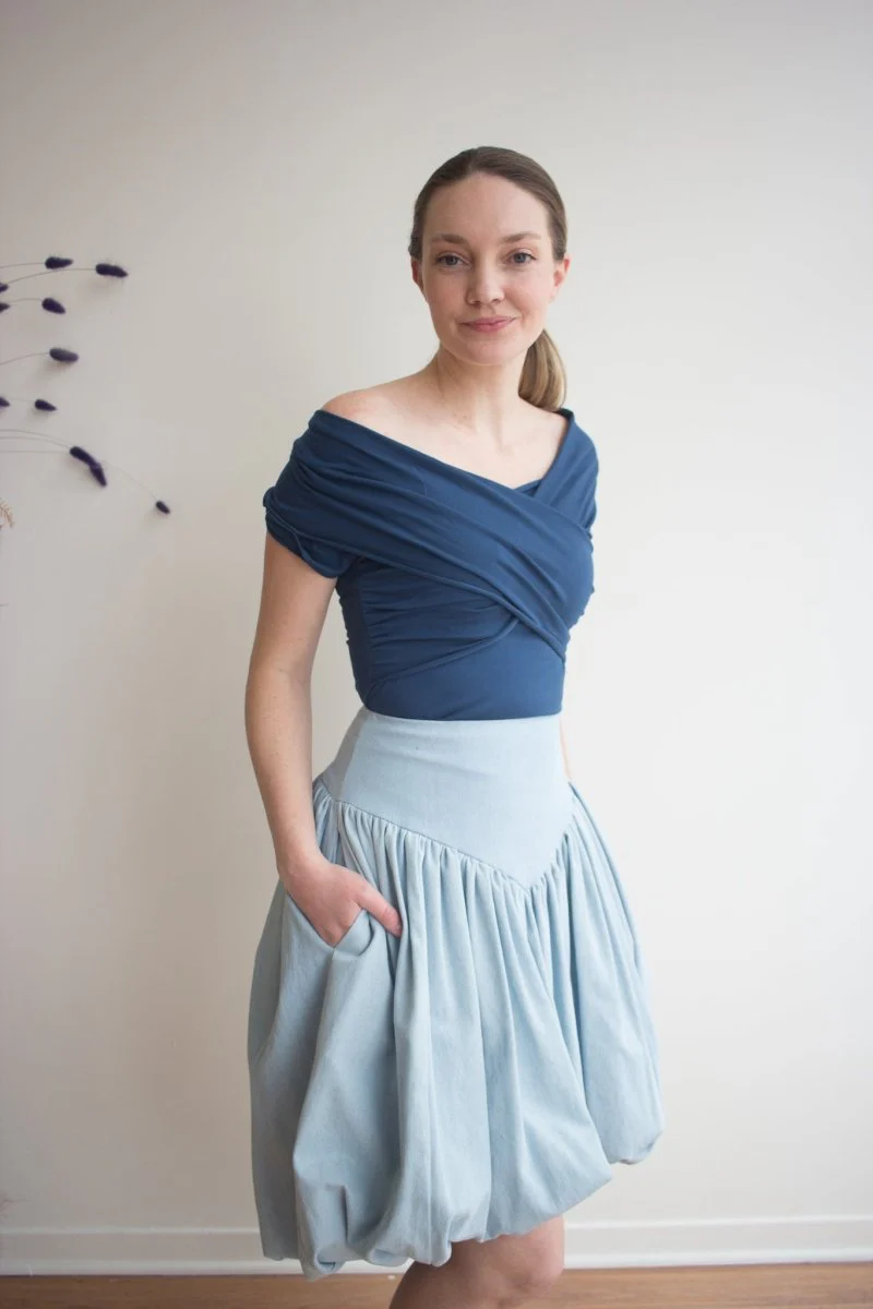 Rightful Owner Shawl Blouse (Maritime Blue)