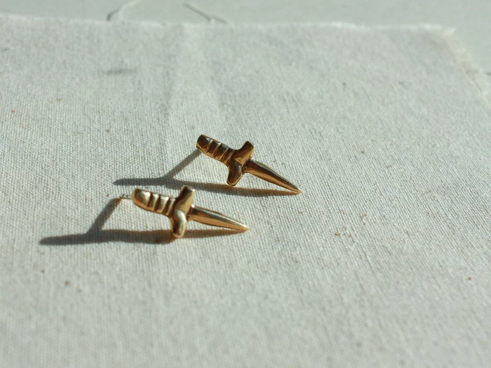 Rowe Dagger Studs (Brass or Silver)