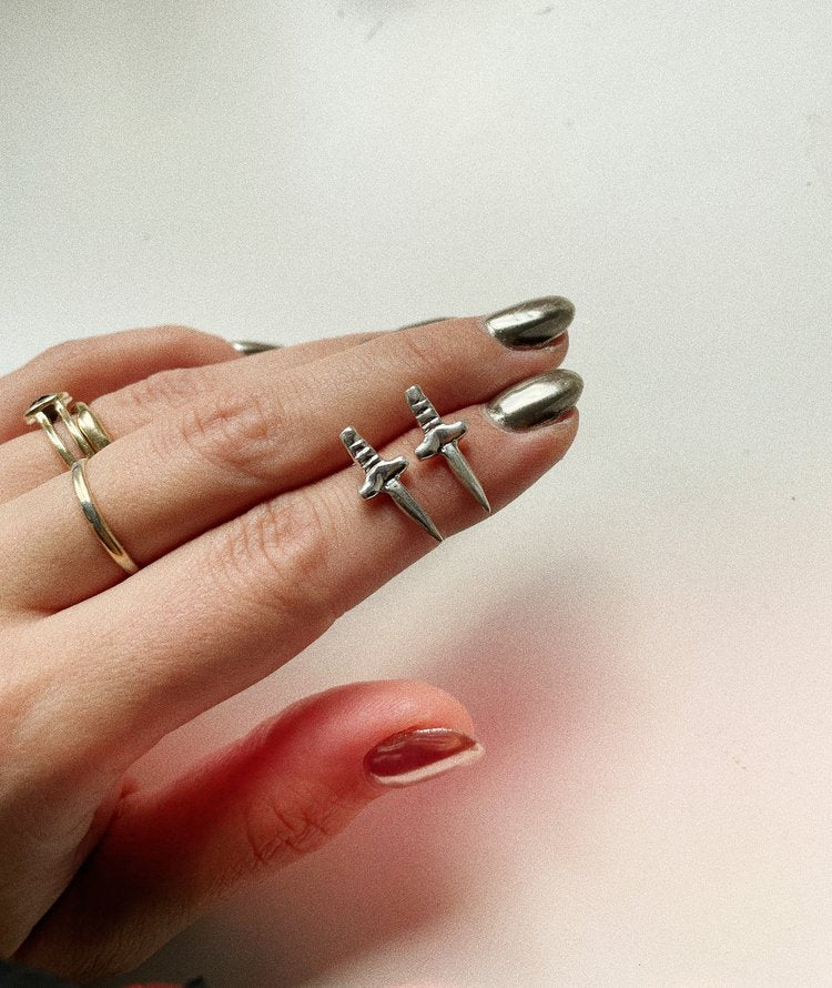 Rowe Dagger Studs (Brass or Silver) - Image 3