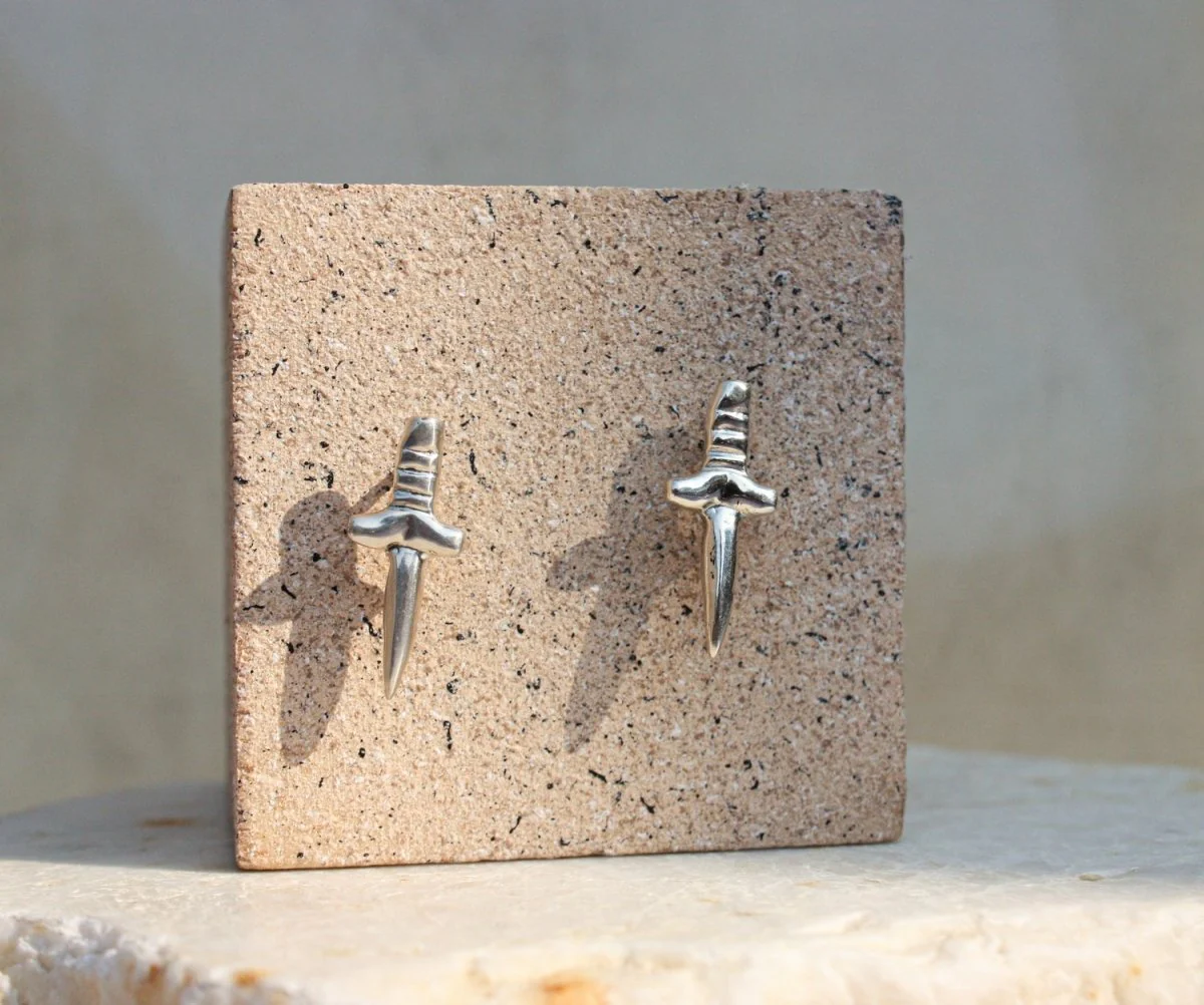 Rowe Dagger Studs (Brass or Silver) - Image 4