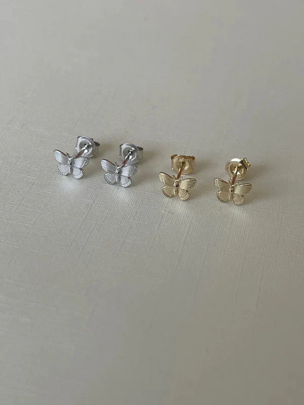 Second Aura 10K Butterfly Studs (Gold or White Gold)
